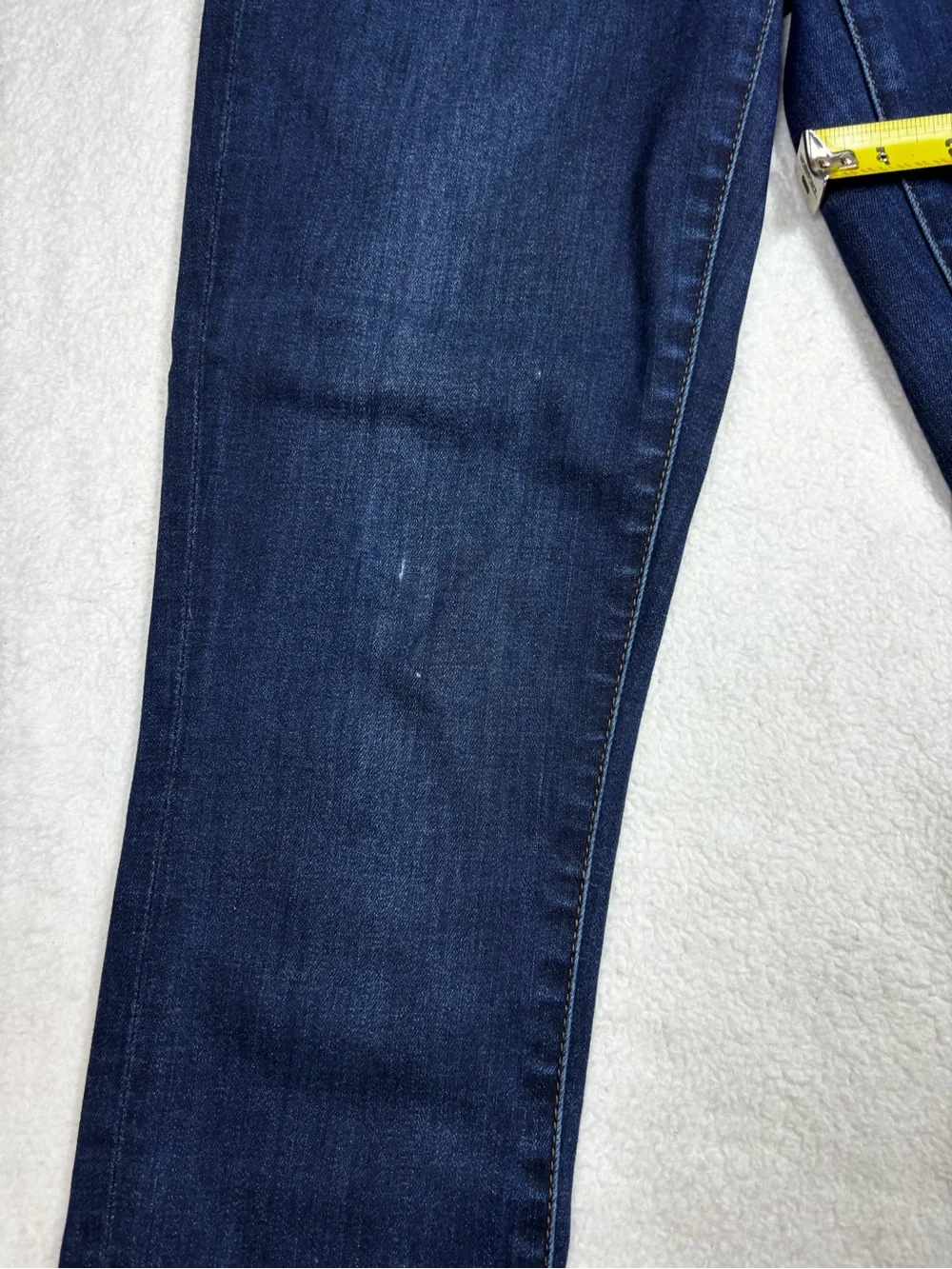 J.Crew jeans, Women’s high‑rise skinny size 27, dark wash, stretchy and sleek.